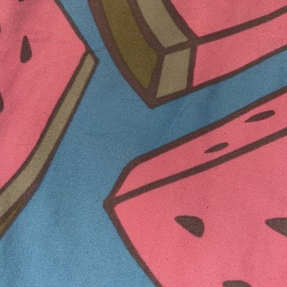 Lularoe buttery soft unicorn watermelon pink blue green leggings os one size - Picture 2 of 3
